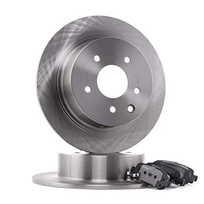 Abbildung von RIDEX 3405B0280 Bremsscheiben und beläge Hinterachse voll mit akustischer Verschleißwarnung NISSAN: Qashqai / Qashqai+2 I
