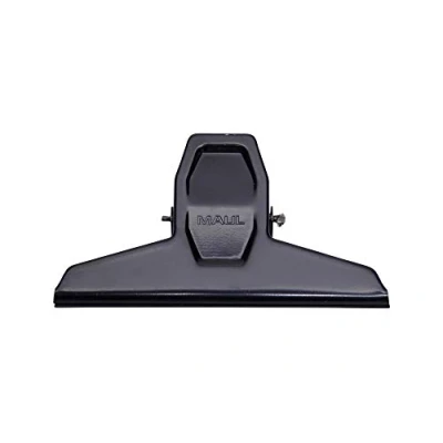 Abbildung von MAUL Papierklemmer MAULpro aus Metall (2 Stück) Klemmer mit breitem Verschlussclip 12,5 cm und Klemmweite 3 Gadget für Haushalt, Küche Büro geeignet DIY Projekte Schwarz