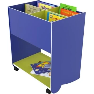 Abbildung von Paperflow Schulbuchkasten Kunststoff mittelgroß blau/gelbgrün