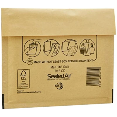 Abbildung von Bankers Box Luftpolsterumschläge Polsterumschlag Versandtaschen Umschläge für zerbrechliche Gegenstände, umweltfreundlich, Selbstklebeverschluss, 18x16 cm (100er Pack)
