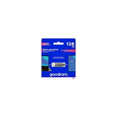 Abbildung von Goodram 128GB ODA3 USB Speicherstick mit 3.2 Gen 1 Schnittstelle 2 x A und C Anschlüsse Lesegeschwindigkeit bis zu 60 MBs Schreibgeschwindigkeit 20 Silber 128 GB
