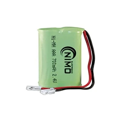 Abbildung von Nimo Akkupack, 2,4 V, 700 mAh, Nickel Metallhydrid Akku.