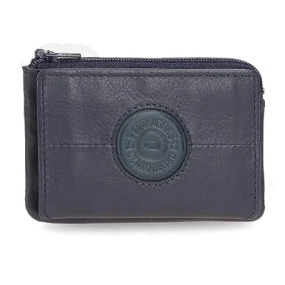 Abbildung von Pepe Jeans Cracker Geldbörse mit Kartenfach, blau, 11 x 7 1,5 cm, Leder, Talla única, Kartenhalter