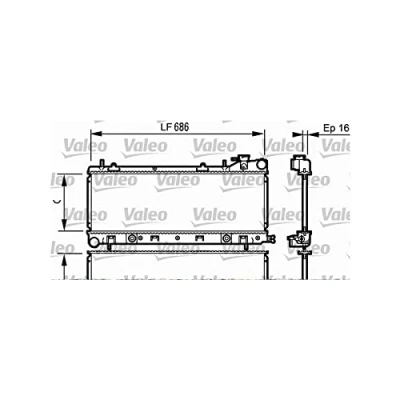 Abbildung von KOYORAD PL091164 Kühler, Motorkühlung Aluminium für Fahrzeuge mit Automatikgetriebe 340mm 689mm 16mm Kühlrippen gelötet SUBARU: Forester I