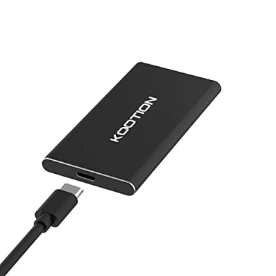 Abbildung von KOOTION Externe Festplatte SSD 500GB, Portable Hard Drive USB 3.1 Typ C Schnell Solid State Disk High Speed bis zu 550MB/s Tragbar Ultra Slim für Windows/MacBook/Xbox/PS4