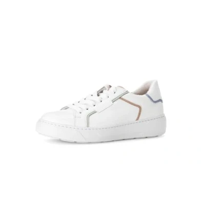 Abbildung von Gabor Damen Low Top Sneaker, Frauen Halbschuhe,Best Fitting,Laufschuhe,schnürschuhe,schnürer,Business,Freizeit,Weiss/Pastell,38 EU / 5 UK
