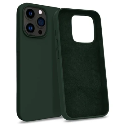 Abbildung von MyGadget Hülle kompatibel mit iPhone 13 Pro Max Gummierte Handyhülle [ 3 Layer Struktur ] Schutzhülle Soft Inlay &amp; Hardcase Cover außen Olivgrün