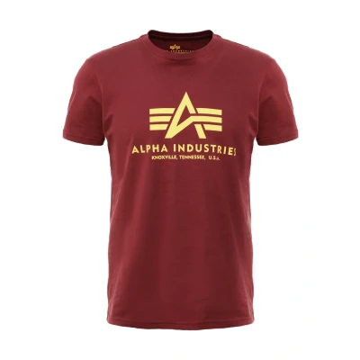 Abbildung von Alpha Industries Tshirt print, Herren, Größe: Medium, Burgundy