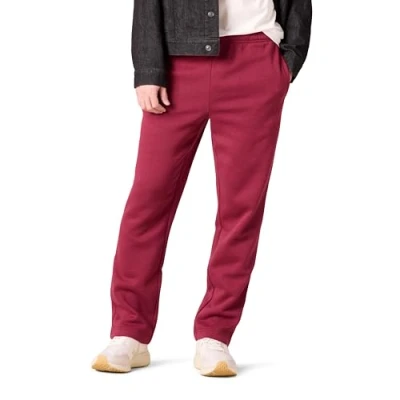 Abbildung von Amazon Essentials Herren Fleece Jogginghose mit offenem Saum (erhältlich in den Größen L und L), Rot, S