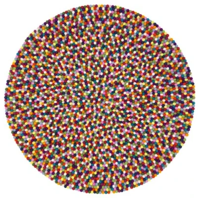 Abbildung von myfelt Filzkugelteppich Lotte Ø 160 cm, ideal für Schlaf , Wohn Kinderzimmer, Flur &amp; Bad