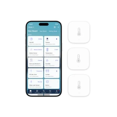 Abbildung von Aqara Temperatur und Feuchtigkeitsensor 3er Pack, Erfordert Hub, Zigbee, für Fernüberwachung Smart Home, Kabelloses Hygrometer Thermometer, Kompatibel mit Apple HomeKit, Alexa, IFTTT