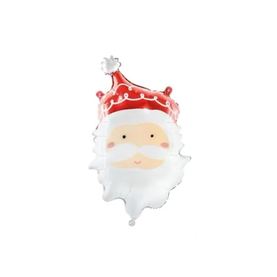 Abbildung von Folienballon Weihnachtsmann 37x60cm Ballon für Helium oder Luft Luftballon Nikolaus Weihnachten Winter Folienluftballon Santa Winterdeko &amp; Partydeko Rot Weiß
