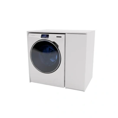 Abbildung von MRBLS_HOME Waschmaschinenschrank 96 X 88,5 66 cm (B/H/T) Schrank für Waschmaschine Minimalistisch Überbauschrank oder Wäschetrockner Moderner Trockner