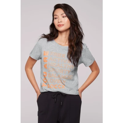 Abbildung von Soccx Tshirt print, Damen, Größe: Large, Grey melange