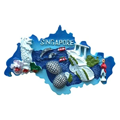 Abbildung von Singapur 3D Kühlschrankmagnet, Polyresin, Touristensouvenirs, Aufkleber, Heim und Küchendekoration aus China