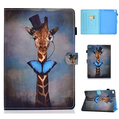 Abbildung von Bspring iPad 9.7 Zoll 2018 2017 / Air/iPad Air 2 Hülle Folio Slim Fit PU Leder Schutzhülle Cover Case mit Auto Schlaf/Wach Funktion für Apple 9,7 Zoll,Giraffe