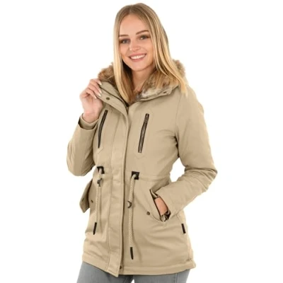 Abbildung von Navahoo Diamond Wintermantel, Damen, Größe: Large, Beige