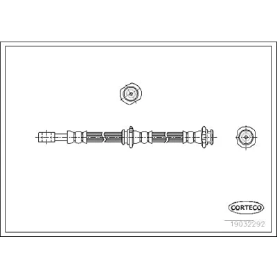 Abbildung von CORTECO 19032292 Bremsschläuche Hinterachse 619 NISSAN: Almera Tino