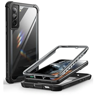 Abbildung von i Blason Transparent Hülle für Samsung Galaxy S22+ Plus (6.6&quot;) Handyhülle Bumper Case Robust Schutzhülle Cover [Ares] OHNE Integriertem Displayschutz 2022 Ausgabe (Schwarz)