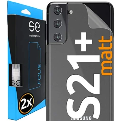 Abbildung von [2 Stück] Entspiegelte 3D Schutzfolien für die Rückseite kompatibel mit Samsung Galaxy S21 Plus, matt, selbstheilender Schutz vor Schmutz und Kratzern, Backcover, kein Schutzglas smart engineered