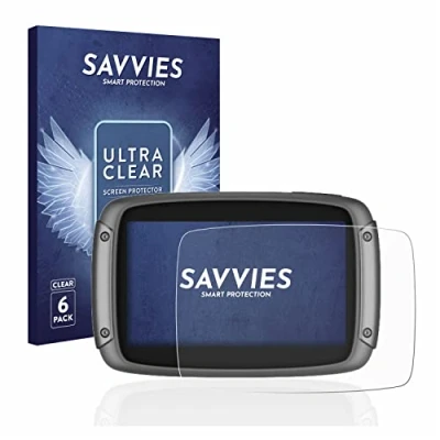 Abbildung von Savvies 6 Stück Schutzfolie für TomTom Rider 500/550 Displayschutz Folie Ultra Transparent