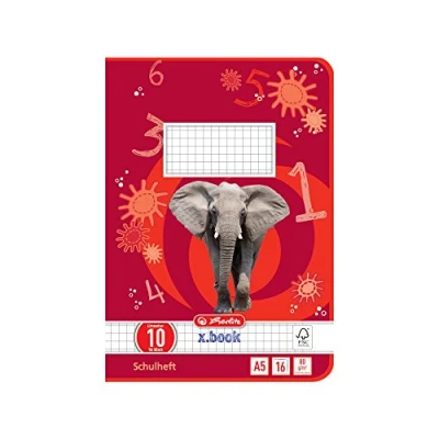 Abbildung von Herlitz 3321007 Hefte A5/16 Lineatur 10 (kariert mit Rand) FSC Mixed 10er Packung Motive sortiert
