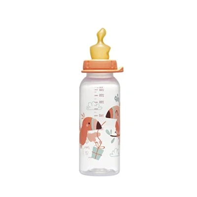 Abbildung von nip Standardflasche PP mit Trinksauger Anatomisch Latex, ab 6 Monate, Rosa, Größe M, 250 ml, Girl