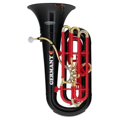 Abbildung von Classic Cantabile MardiBrass Deutschland Tuba Bb Extrem leicht &amp; sehr stabil Material Korpus: ABS Kunststoff Mundrohr Maschine: Messing Gigbag Mundstück Farbe: Schwarz Rot Gold