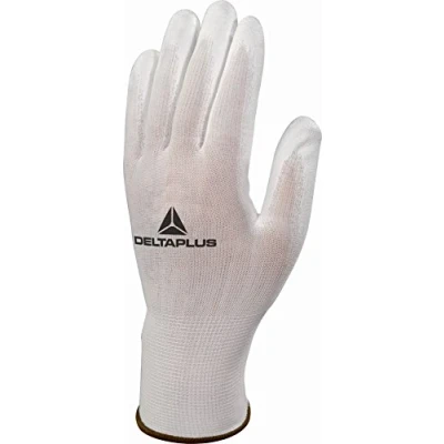 Abbildung von Delta Plus VE70209 Polyamid Feinstrickhandschuh / Handfläche Pu, Weiß, Größe 09