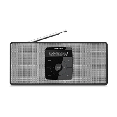 Abbildung von TechniSat DIGITRADIO 2 S Tragbares DAB Stereo Radio mit Akku (DAB+, UKW, Bluetooth Audiostreaming, OLED Display, Kopfhöreranschluss, W RMS) schwarz/weiß