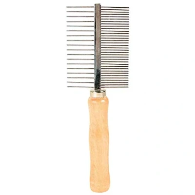 Abbildung von Trixie Hundekamm Holzgriff dobb.17,5cm