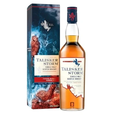 Abbildung von Talisker Storm Single Malt Scotch Whisky aromatischer handgefertigt von der schottischen Insel Skye 45.8% vol 700ml Einzelflasche