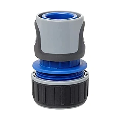 Abbildung von TATAY Schlauch Schnellverbinder Premium 3/4&quot; (19mm), Universell passender Anschluss, Sonnenschutz, Einfache Installation, Grau Schwarz