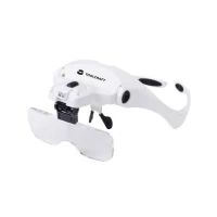 Abbildung von TOOLCRAFT Handlupe 2469761 Lupenbrille mit LED Beleuchtung Vergrößerungsfaktor