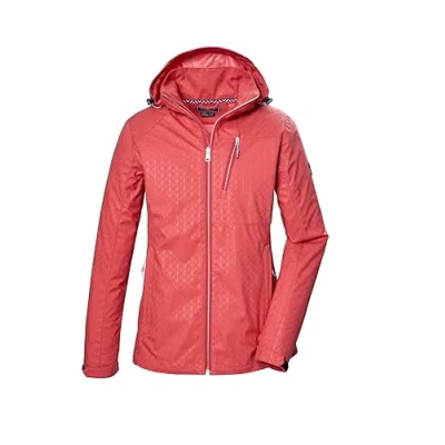 Abbildung von killtec Damen Softshelljacke/Outdoorjacke mit abzippbarer Kapuze KOS 121 WMN SFTSHLL JCKT GRPHIC, hell sienna rot, 46, 42852 000
