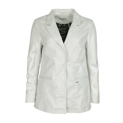 Abbildung von Maze IM metallic LOOK Lederjacke, Damen, Größe: Small, White