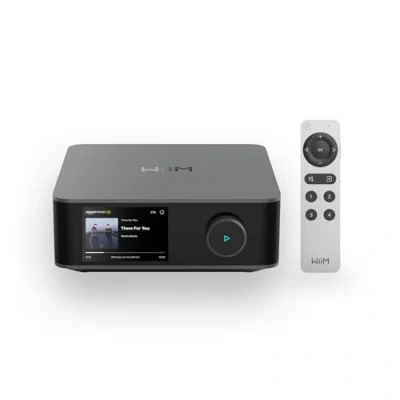 Abbildung von WiiM Amp Ultra mit Voice Remote 2 100W Streaming Verstärker ESS ES9039Q2M DAC &amp; Dual TI TPA3255 Amps Integrierter RoomFit EQ Touchscreen HDMI ARC, Optisch, RCA Eingänge Space Grau