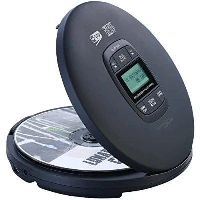 Abbildung von auvisio Portable CD Player: Tragbarer Player, DAB+ Radio, Bluetooth, Akku, Ohrhörer, Anti Shock (Mobiler Player mobil DAB, Abspielgerät)