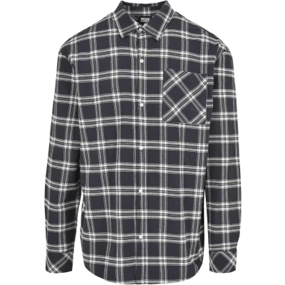 Abbildung von Urban Classics Hemd, Herren, Größe: Medium, Midnightnavy/white