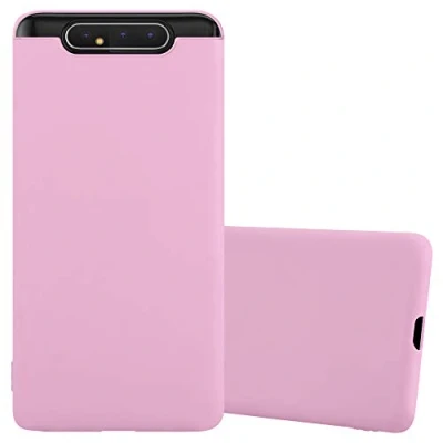 Abbildung von Cadorabo Hülle kompatibel mit Samsung Galaxy A80 / A90 4G Schutzhülle TPU Silikon Case Candy Design Slim Kratzfest Weiche Gummi Rundumschutz für in Rosa