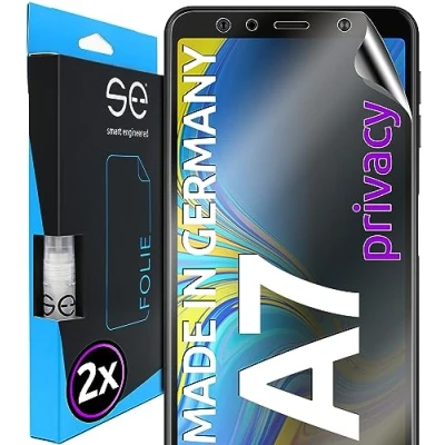 Abbildung von S.E für Samsung Galaxy A7 Schutzfolie privacy Blickschutz Folie 2x Folien im SET aus Deutschland, Anti peep Matte Spy Folie, staubfrei und blasenfrei, Sichtschutz
