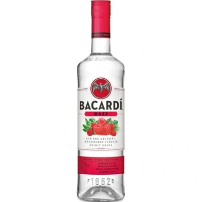 Abbildung von BACARDÍ Razz, weißer Rum mit spritzigem Himbeergeschmack, weiche Noten reifer Himbeeren und saftige, herbe Zitrusfrucht, 27% Vol., 150 cl / 1.5 L
