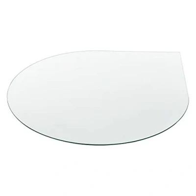 Abbildung von neu.haus Tischplatte, »Glasgow« Glasplatte ESG Sicherheitsglas 6mm Ø 90 cm Tropfenform