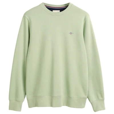 Abbildung von GANT Shield Cneck Sweatshirt, Herren, Größe: Medium, Grün/milky matcha