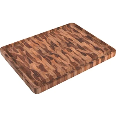 Abbildung von Tramontina Schneidebrett LANDHAUS, Teak, (1 St., großes Teakholz Schneidebrett, mit praktischer Saftrille), 45 x 34 3 cm, Holzbrett, FSC zertifiziert