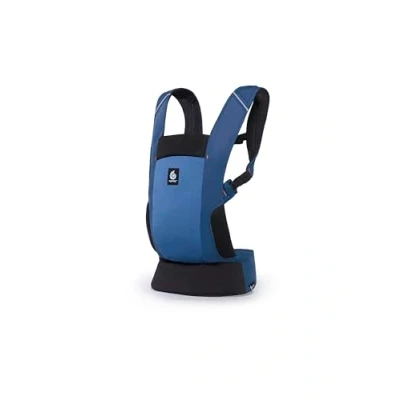 Abbildung von Ergobaby Away Babytrage, Reisetrage für Babys und Kleinkinder (5,4 15,9 kg), 2 Positionen Bauchtrage Rückentrage Baby Tragetasche, Midnight Blue