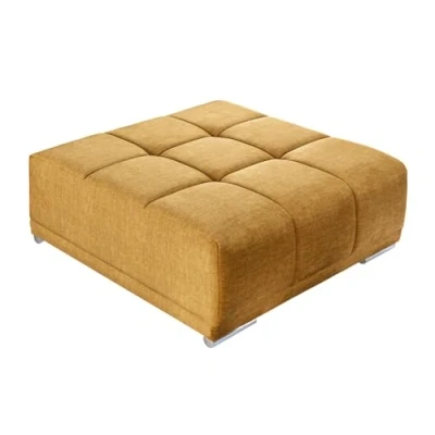 Abbildung von riess ambiente Fußhocker ELEGANCIA 110cm senfgelb (Einzelartikel, 1 St), Wohnzimmer · Samt mit Ziersteppung Modern Design