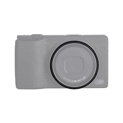 Abbildung von JJC Ringdeckel aus Metall für Ricoh GR IIIx Digitalkamera, Ersatz den originalen GN 2 Ringdeckel, Schwarz