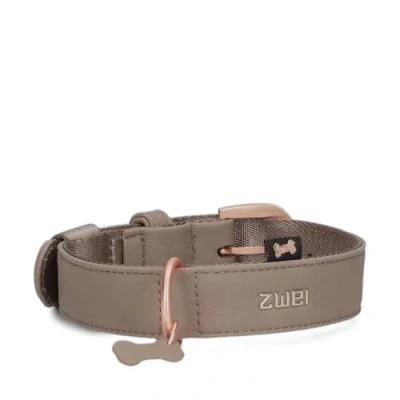 Abbildung von Zwei LEO Hundehalsband LE15 Cappuccino UNISEX TALLA ÚNICA, Cappuccino, one size, Lässig