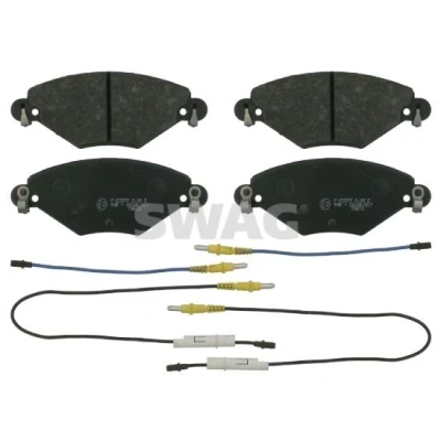 Abbildung von SWAG 64 91 6417 Bremsbelagsatz Vorderachse inkl. Verschleißwarnkontakt CITROËN: C5 I Kombi, Schrägheck, Kasten / Kombi